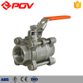 Manual operated 3pc thread 1/2 inch mini ball valve